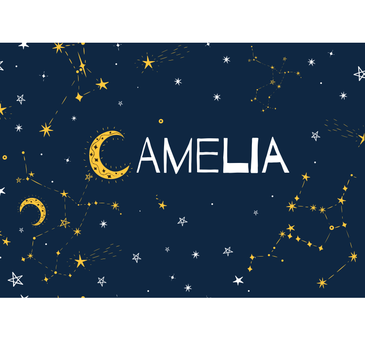 Papier peint chambre ado Constellations et lune - TenStickers