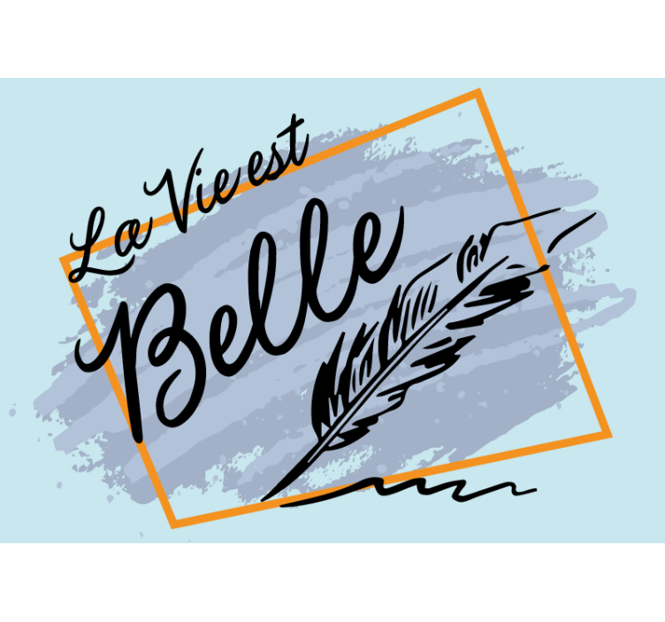 Papier peint mural phrase La vie est belle - TenStickers