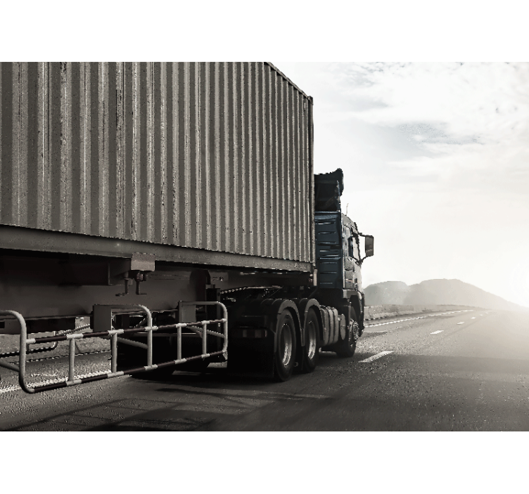 Tapisserie véhicules camion sur l'autoroute - TenStickers