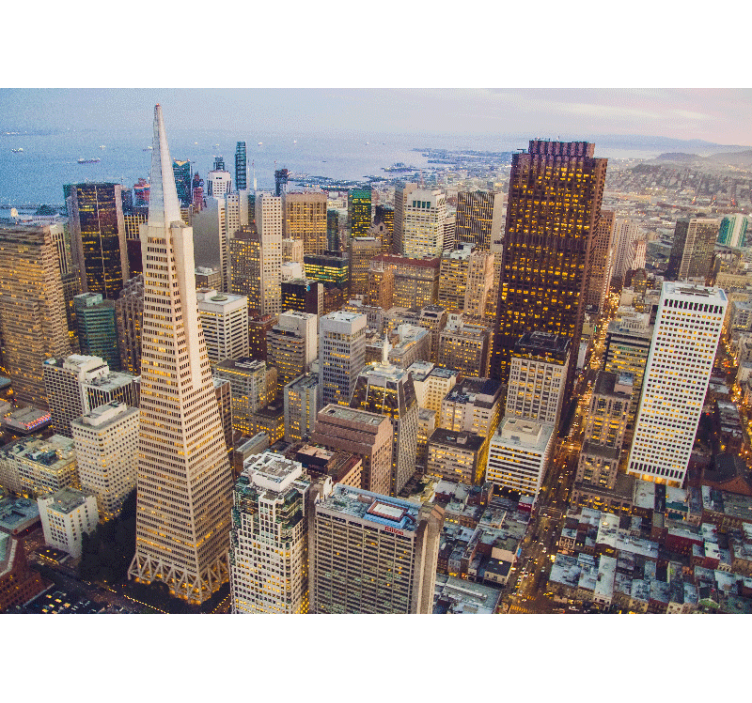 Tapisserie ville san francisco skyline - TenStickers