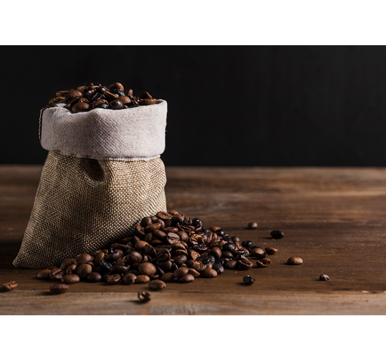 Tapisserie musique sac de grains de café - TenStickers