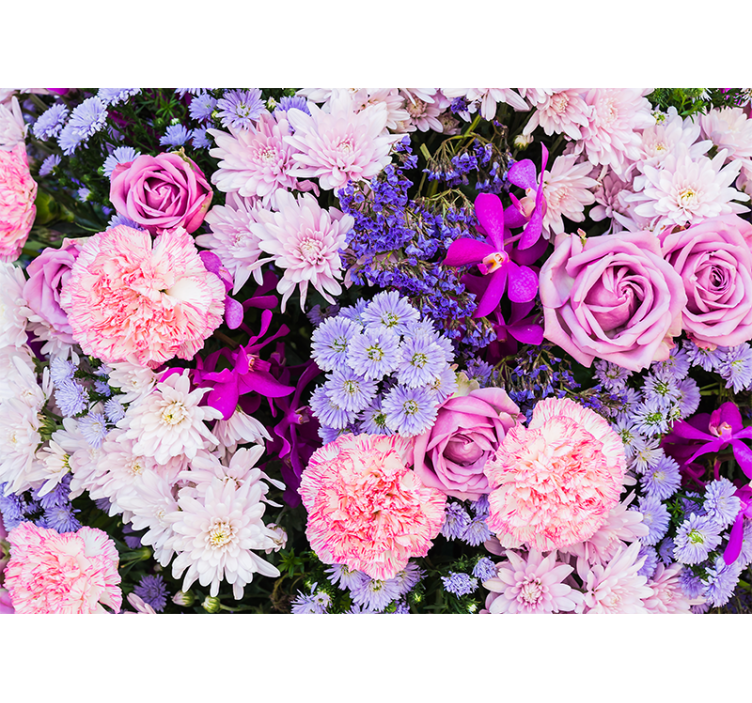 Tapisserie fleur composition de bouquet floral - TenStickers