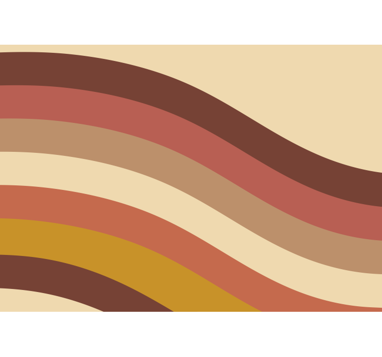 Papier peint vintage Rayures des années 70 - TenStickers