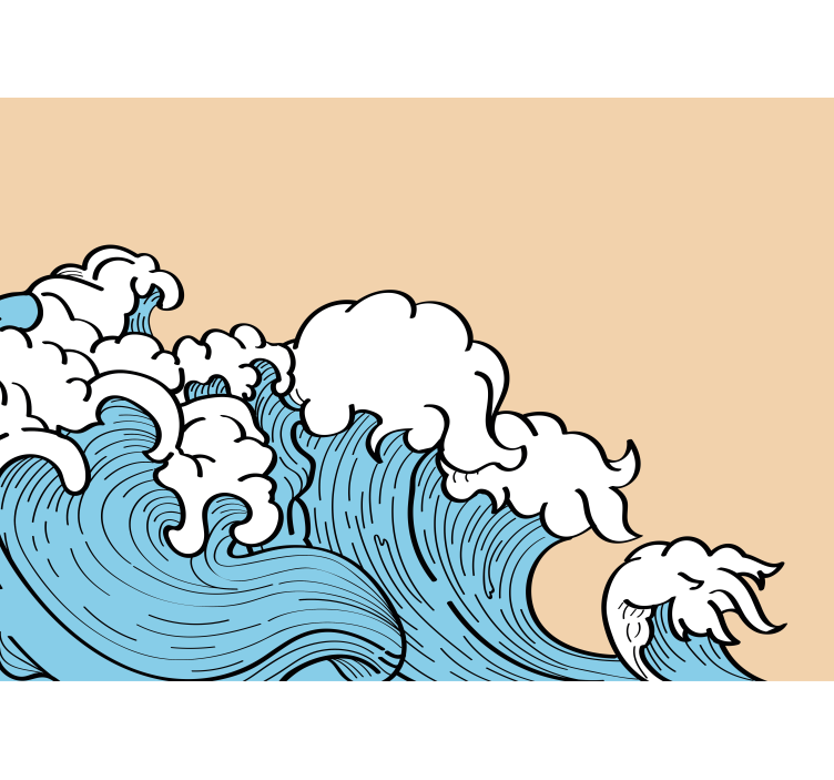 Papier peint vintage Vague pop esthétique des années 70 - TenStickers