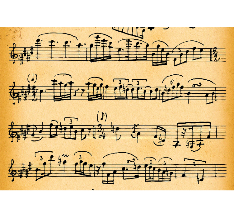 Papier peint de musique Partition de musique ancienne - TenStickers