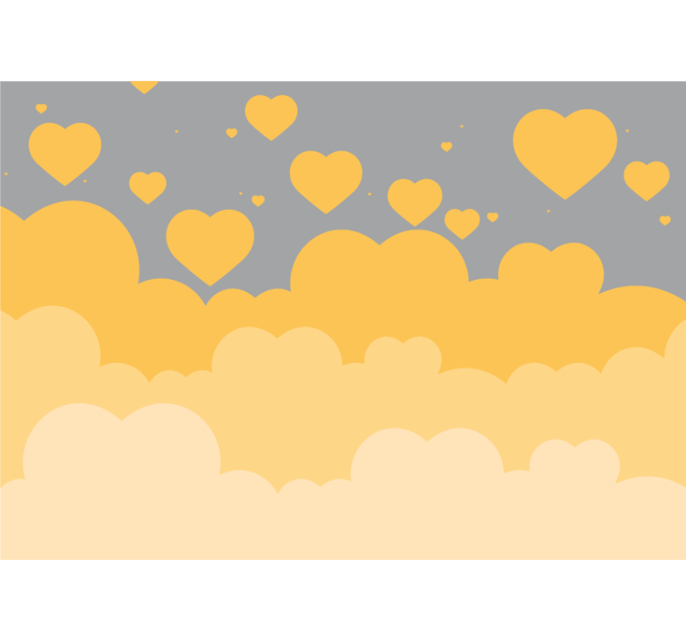 Papier peint mural amour Fête pantone amour - TenStickers