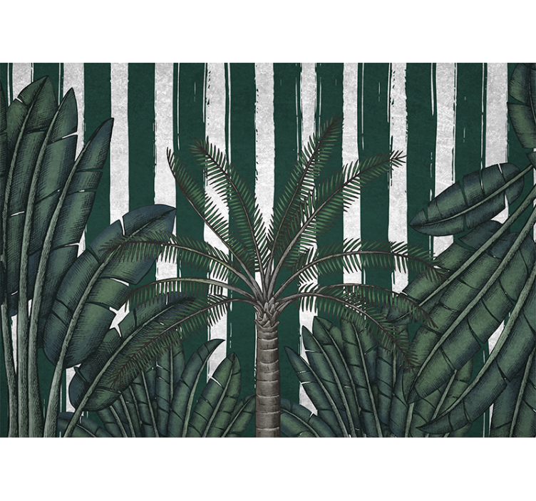 Tapisserie nature feuillage tropical luxuriant - TenStickers
