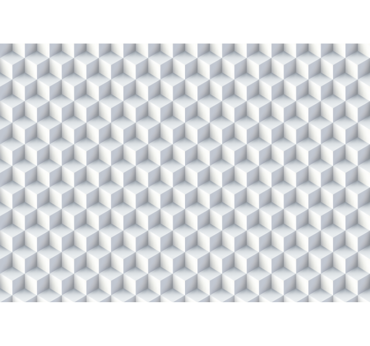 Papier peint 3D Plusieurs cubes blancs - TenStickers