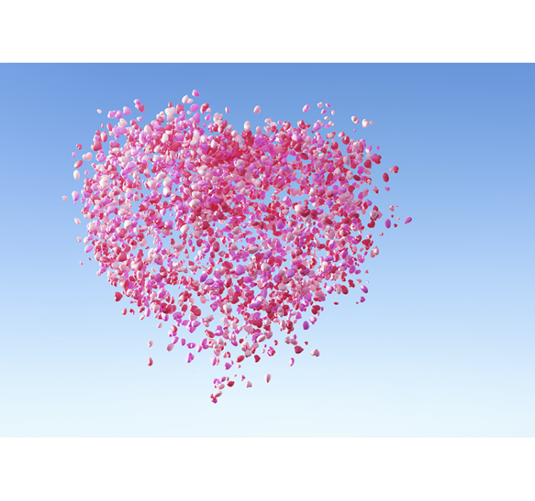 Papier peint enfant Gros ballons coeur d'amour - TenStickers