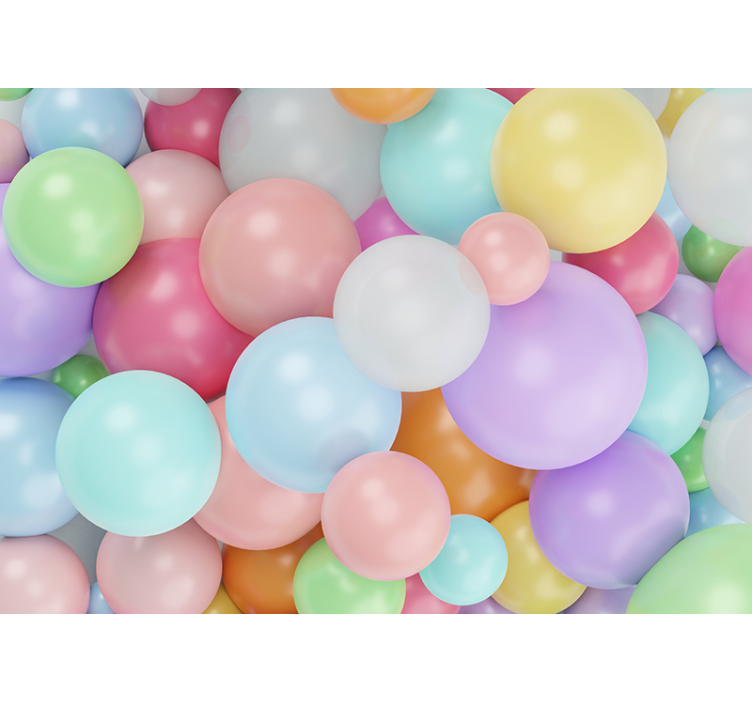 Tapisserie textures et motifs bulles de ballons colorées - TenStickers