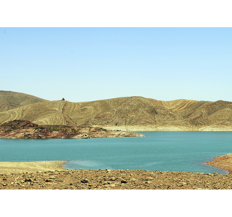 Tapisserie montagne lac de montagne serein - TenStickers