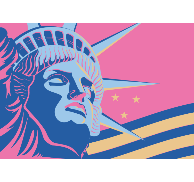 Tapisserie ville monument de la liberté - TenStickers