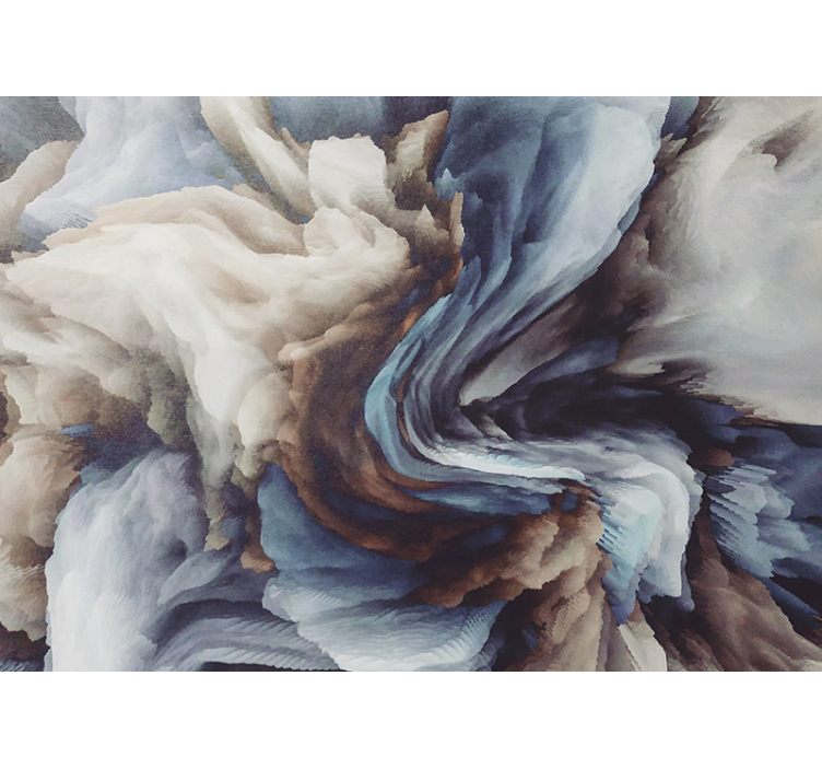 Tapisserie murale abstraite motifs texturés tourbillonnants - TenStickers