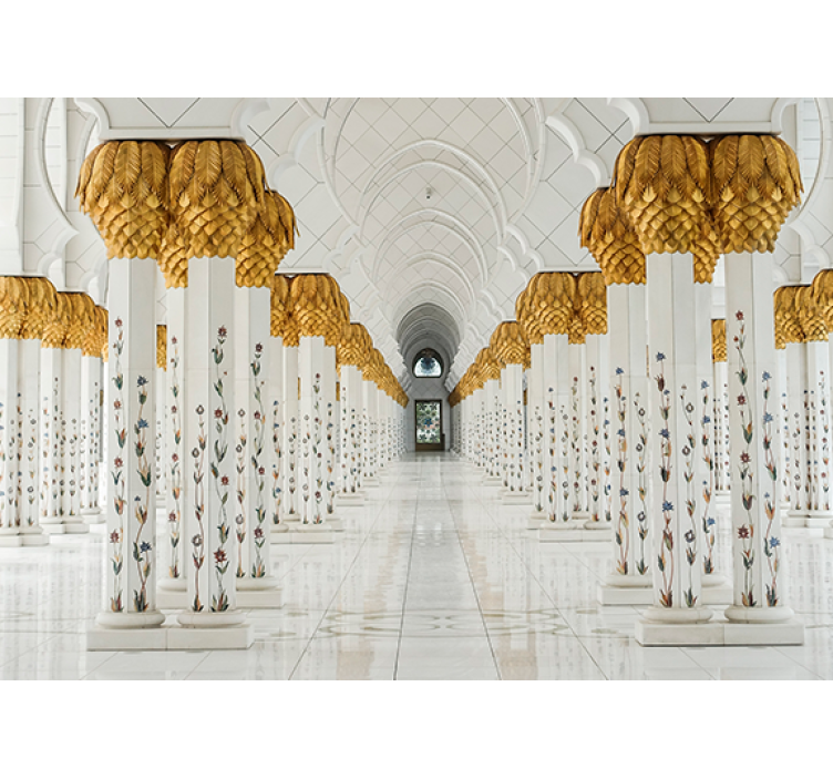 Papier peint 3D Arcs arabes dorés - TenStickers