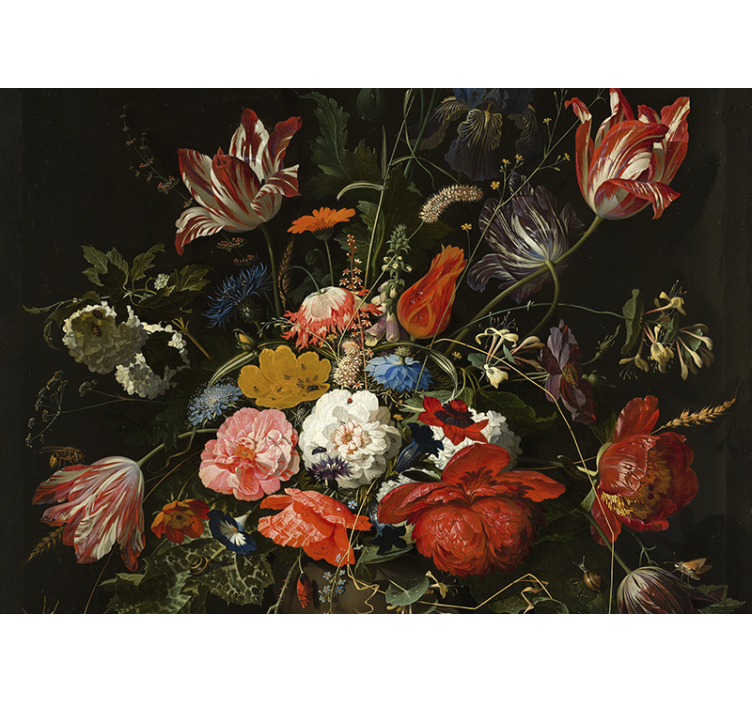 Tapisserie fleur bouquet floral vibrant - TenStickers