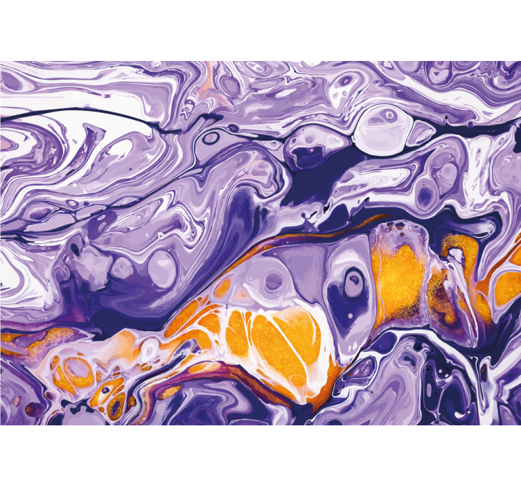 Tapisserie murale abstraite tourbillon violet fluide - TenStickers