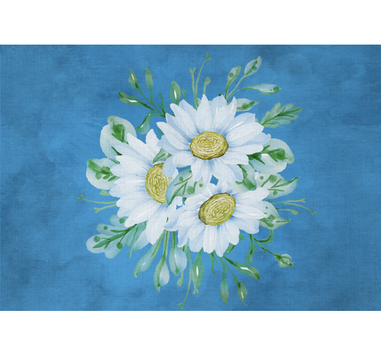 Tapisserie autres fleurs composition de fleurs marguerites - TenStickers
