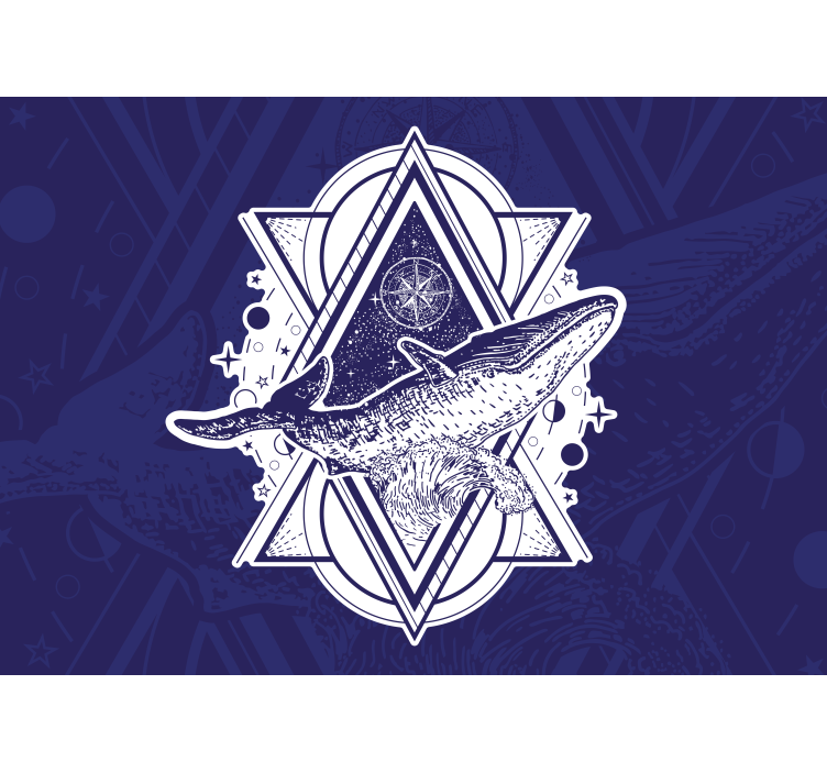 Tapisserie murale animaux design de baleine majestueuse - TenStickers