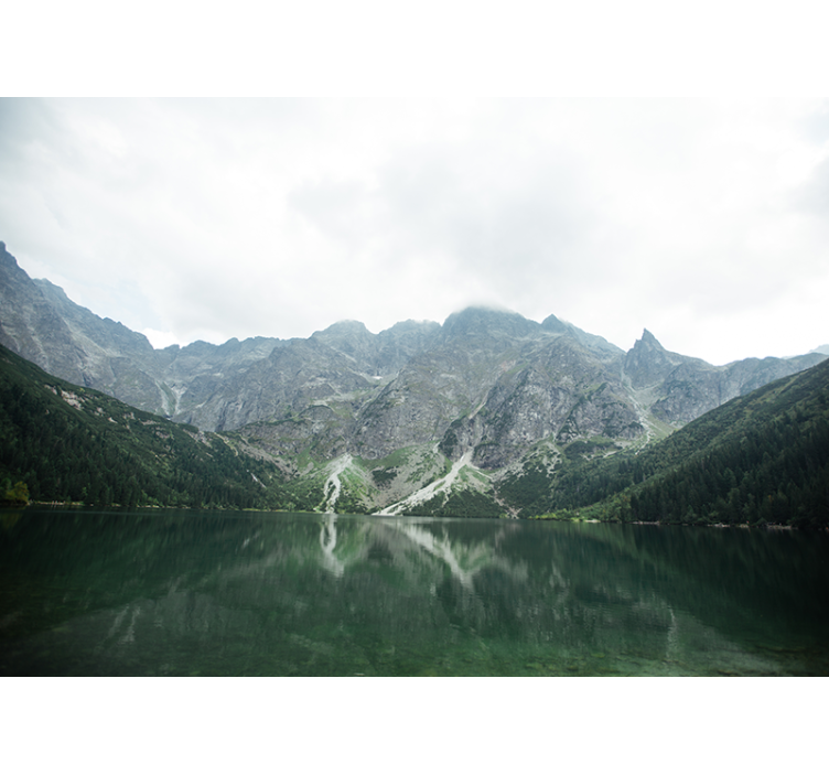 Tapisserie murale paysage réflexion de montagne magnifique - TenStickers