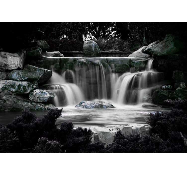 Tapisserie cascade cadre aquatique apaisant - TenStickers