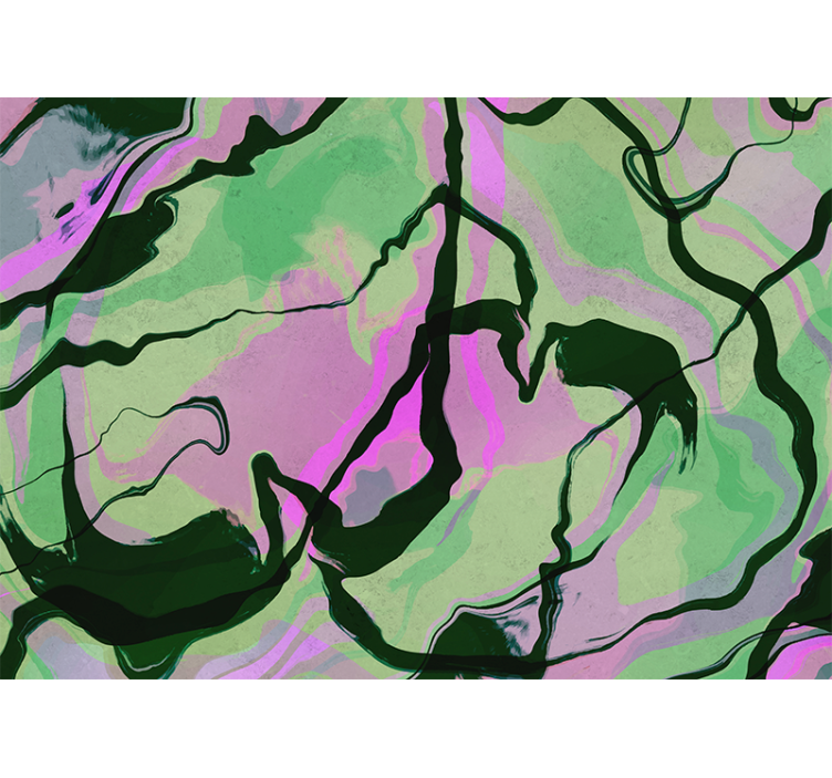 Tapisserie murale abstraite composition de formes organiques - TenStickers