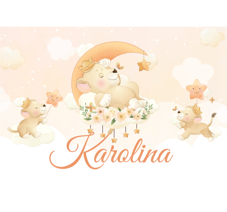 Tapisserie murale animaux scène de lion rêveur - TenStickers