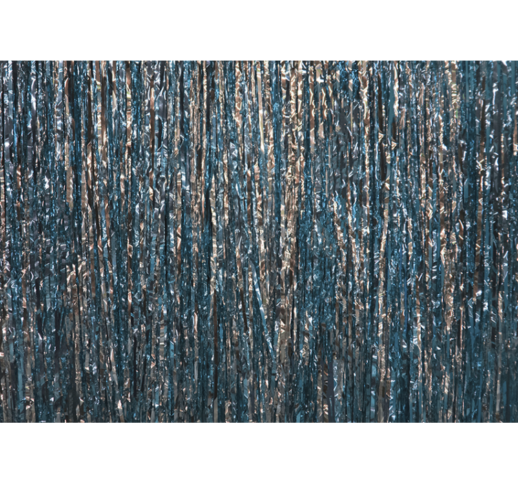 Papier peint mural pour entrée Décoration de noël bleu pailleté - TenStickers