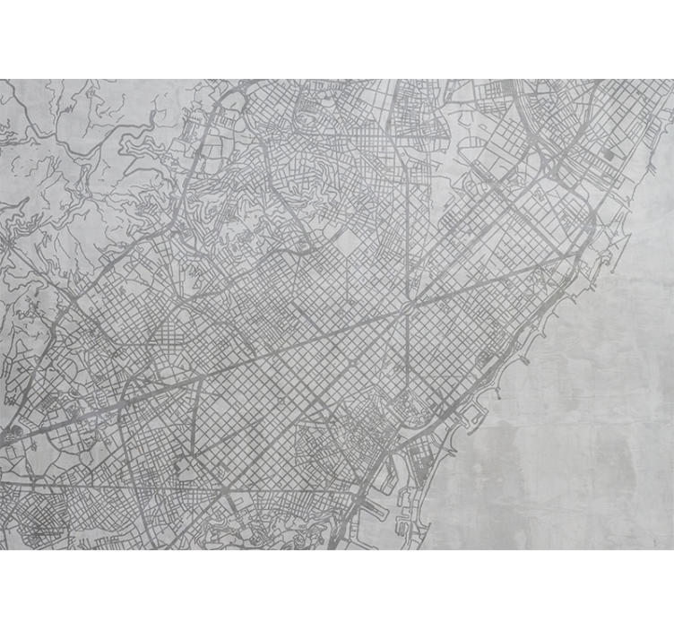 Tapisserie ville carte détaillée - TenStickers