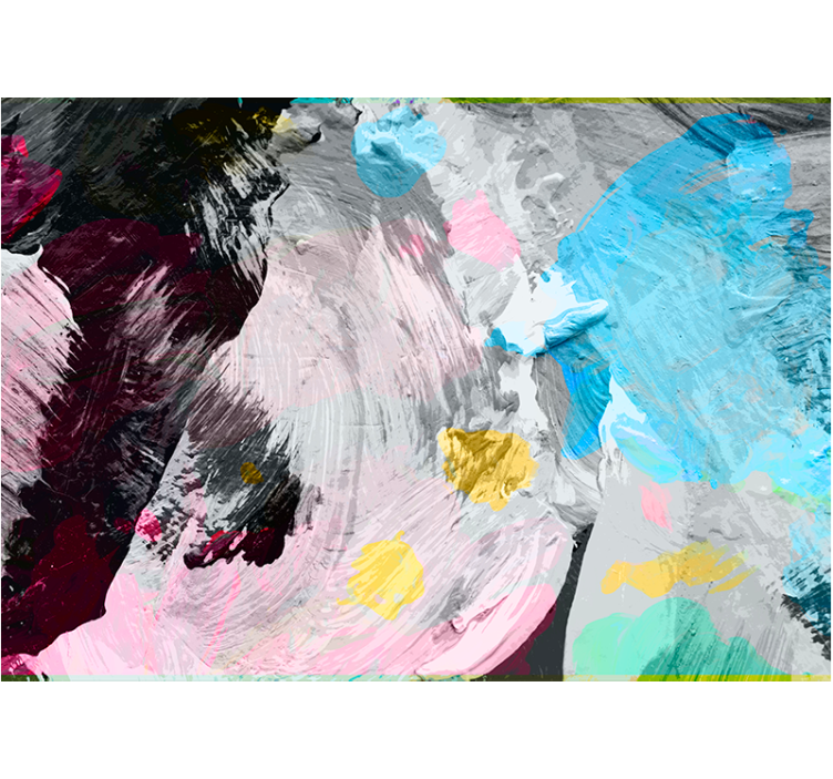 Tapisserie murale abstraite coups de pinceau dynamiques - TenStickers