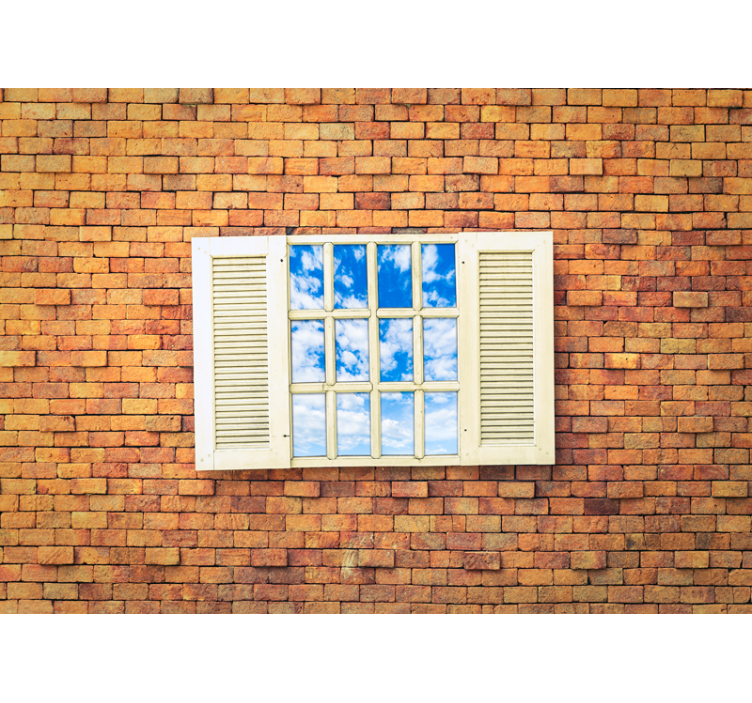 Tapisserie pierre vue ouverte sur la nature - TenStickers