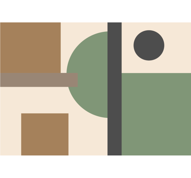 Tapisserie murale abstraite organisation géométrique - TenStickers