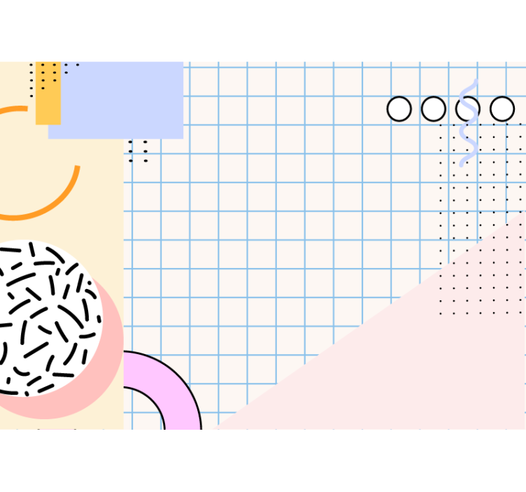 Photo murale Carrés colorés abstraits années 80 - TenStickers