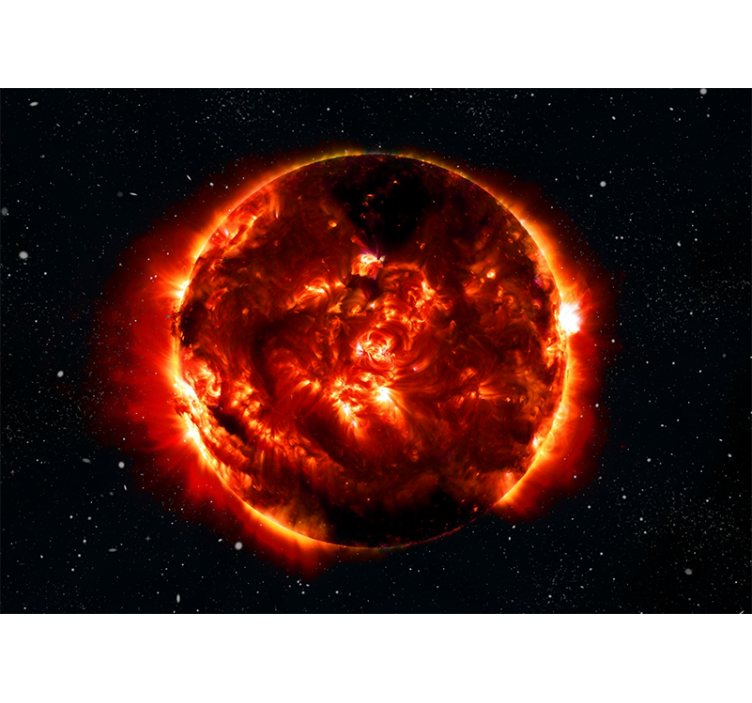 Tapisserie espace effet d'explosion solaire - TenStickers