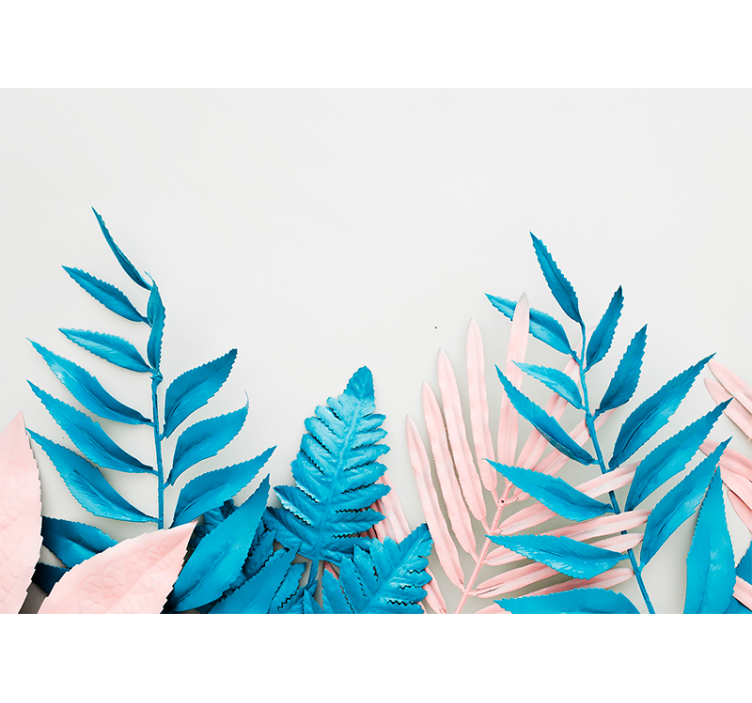 Papier peint mural de fleurs Style de peinture de la jungle tropi - TenStickers