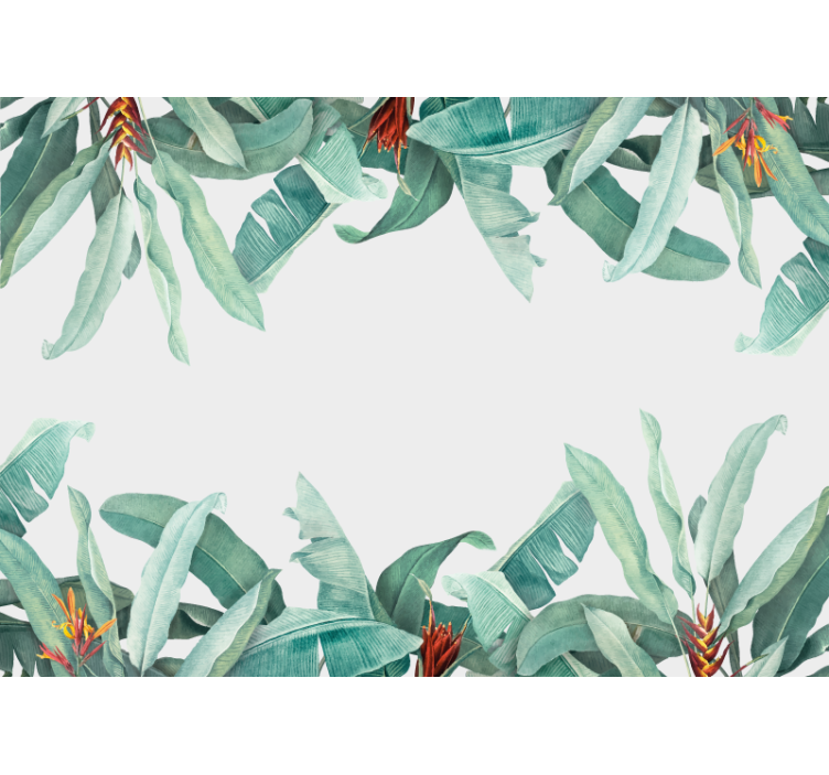 Tapisserie fleur motif feuillage tropical - TenStickers
