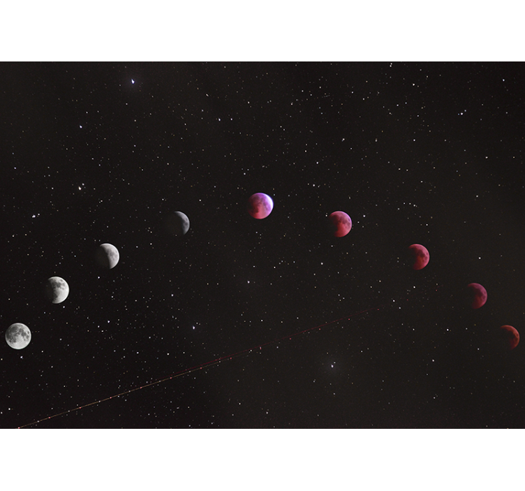 Tapisserie espace phases de la lune - TenStickers