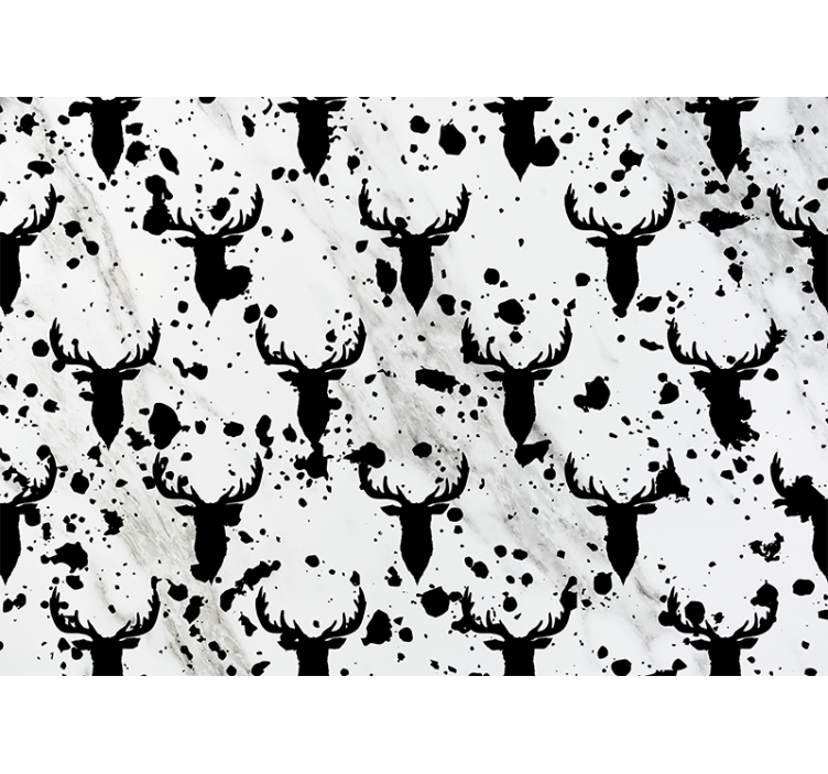 Tapisserie murale animaux motif silhouette de cerf - TenStickers