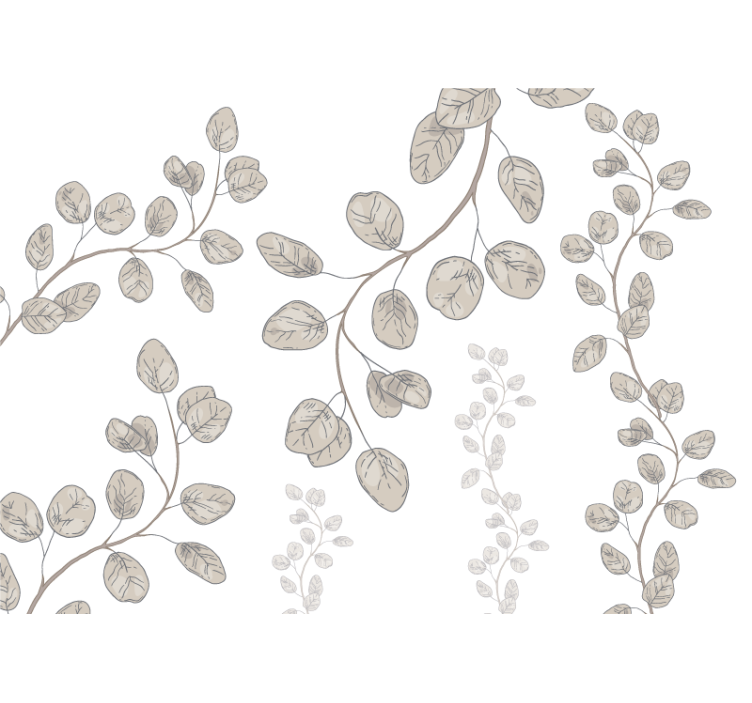 Tapisserie chambre adulte motifs de feuilles délicats - TenStickers