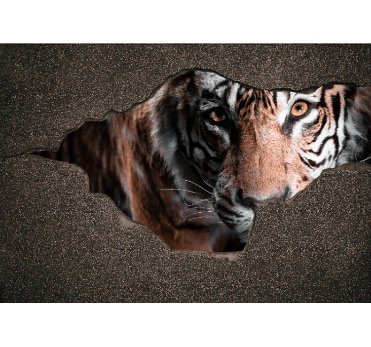 Tapisserie autres animaux gros plan de tigre - TenStickers