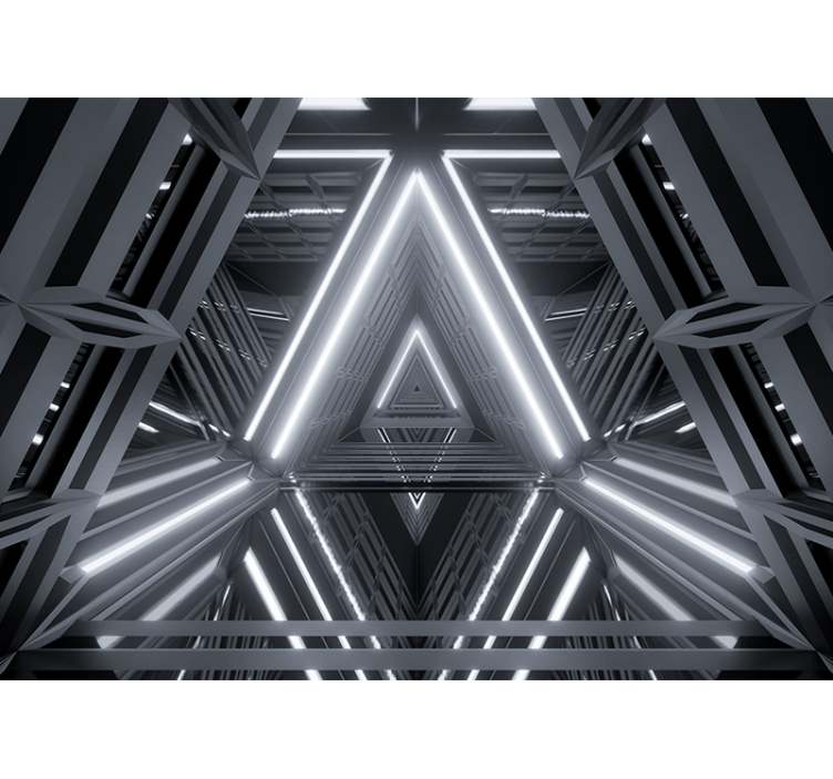 Papier peint moderne Tunnel futuriste 3d - TenStickers
