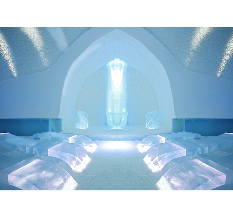 Tapisserie nature sanctuaire de cristaux de glace - TenStickers