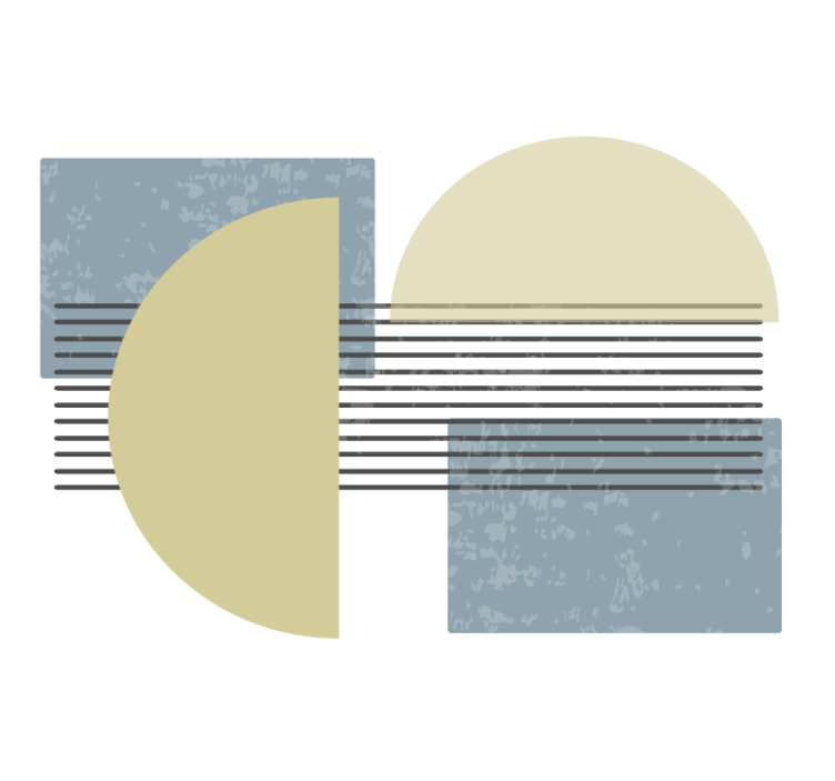 Tapisserie murale art agencement de formes géométriques - TenStickers