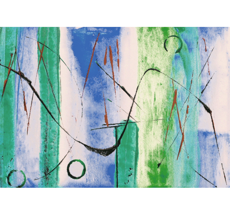 Tapisserie murale abstraite motifs de lignes dynamiques - TenStickers