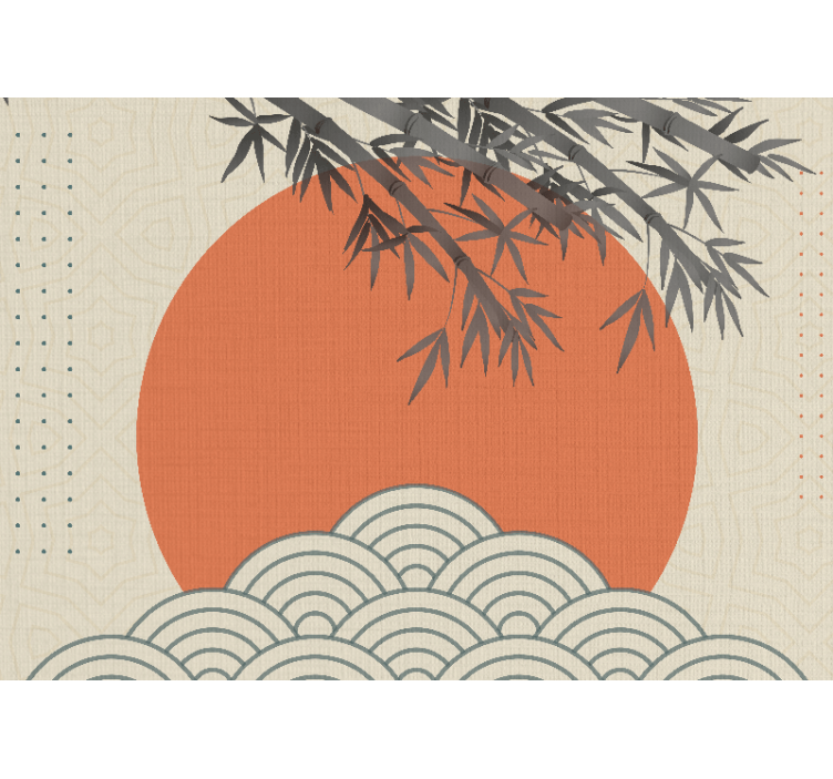 Papier peint vintage "style japandi" laisse des formes - TenStickers