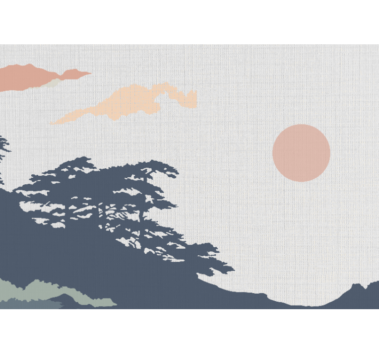 Tapisserie nature vue de paysage serein - TenStickers