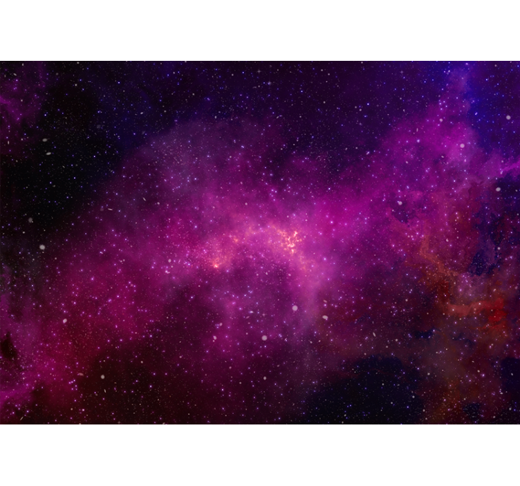 Papier peint paysage Espace violet avec des étoiles - TenStickers
