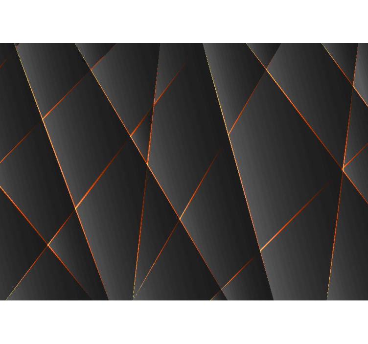 Papier peint 3D Effet géométrique noir - TenStickers