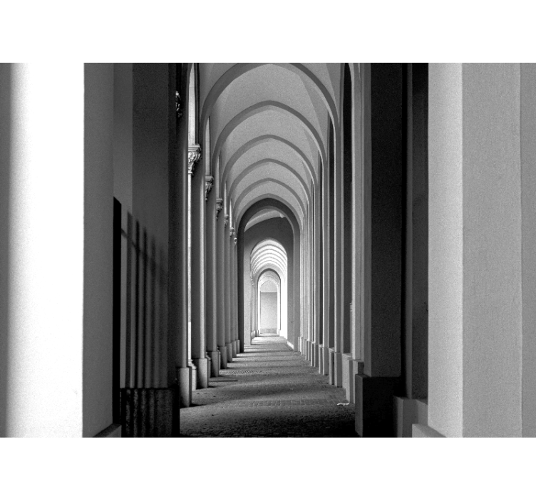 Tapisserie ville perspective d'arc architectural - TenStickers