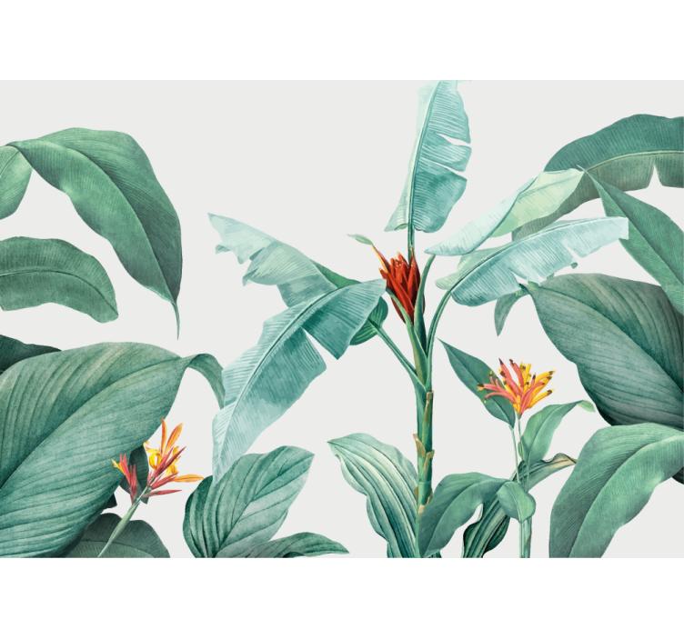 Tapisserie autres fleurs arrangement de plantes tropicales - TenStickers