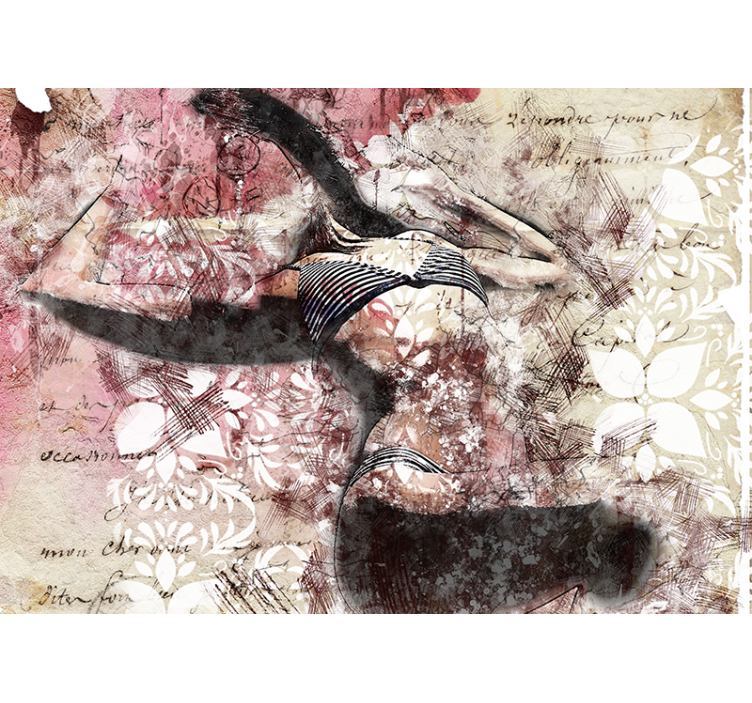 Papier peint intissé chambre adulte Collage de détails du corps - TenStickers